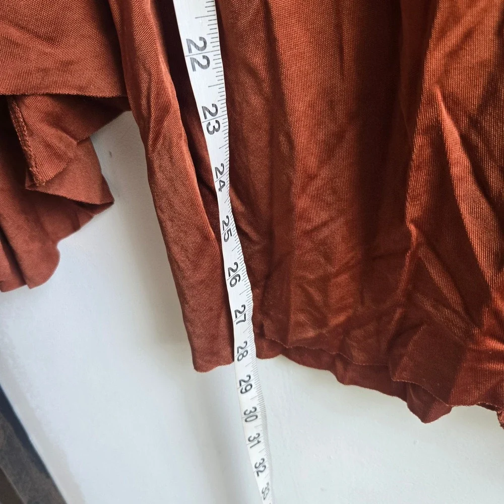 Maeve XS Wide Leg Pants Womens Rust Brown Excellent Flowy High Rise Palazzo